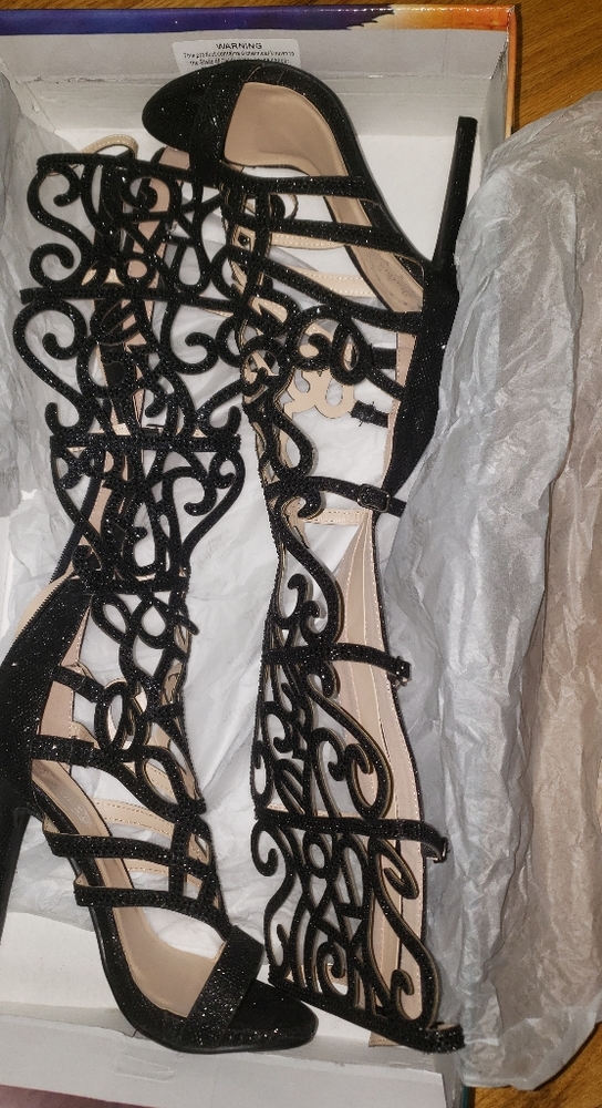 Italina Rhinestone Knee High Booties